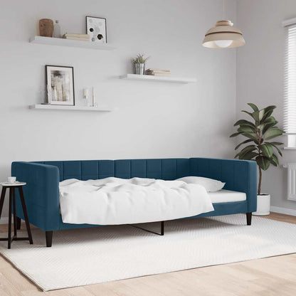 Letto da Giorno Blu 100x200 cm in Velluto