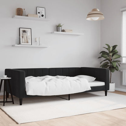 Letto da Giorno Nero 100x200 cm in Velluto