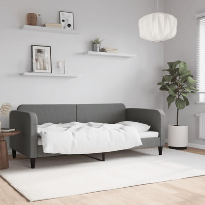 Letto da Giorno Grigio Scuro 90x190 cm in Tessuto