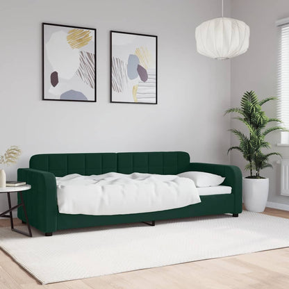 Letto da Giorno Verde Scuro 80x200 cm in Velluto