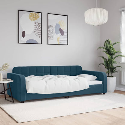 Letto da Giorno Blu 90x200 cm in Velluto
