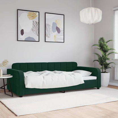 Letto da Giorno Verde Scuro 90x200 cm in Velluto