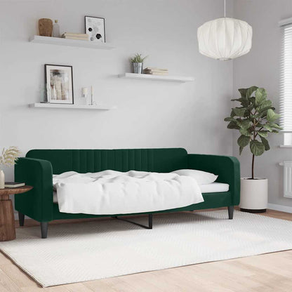 Letto da Giorno Verde Scuro 80x200 cm in Velluto