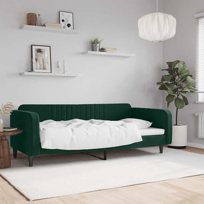 Letto da Giorno Verde Scuro 90x200 cm in Velluto