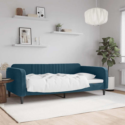 Letto da Giorno Blu 100x200 cm in Velluto