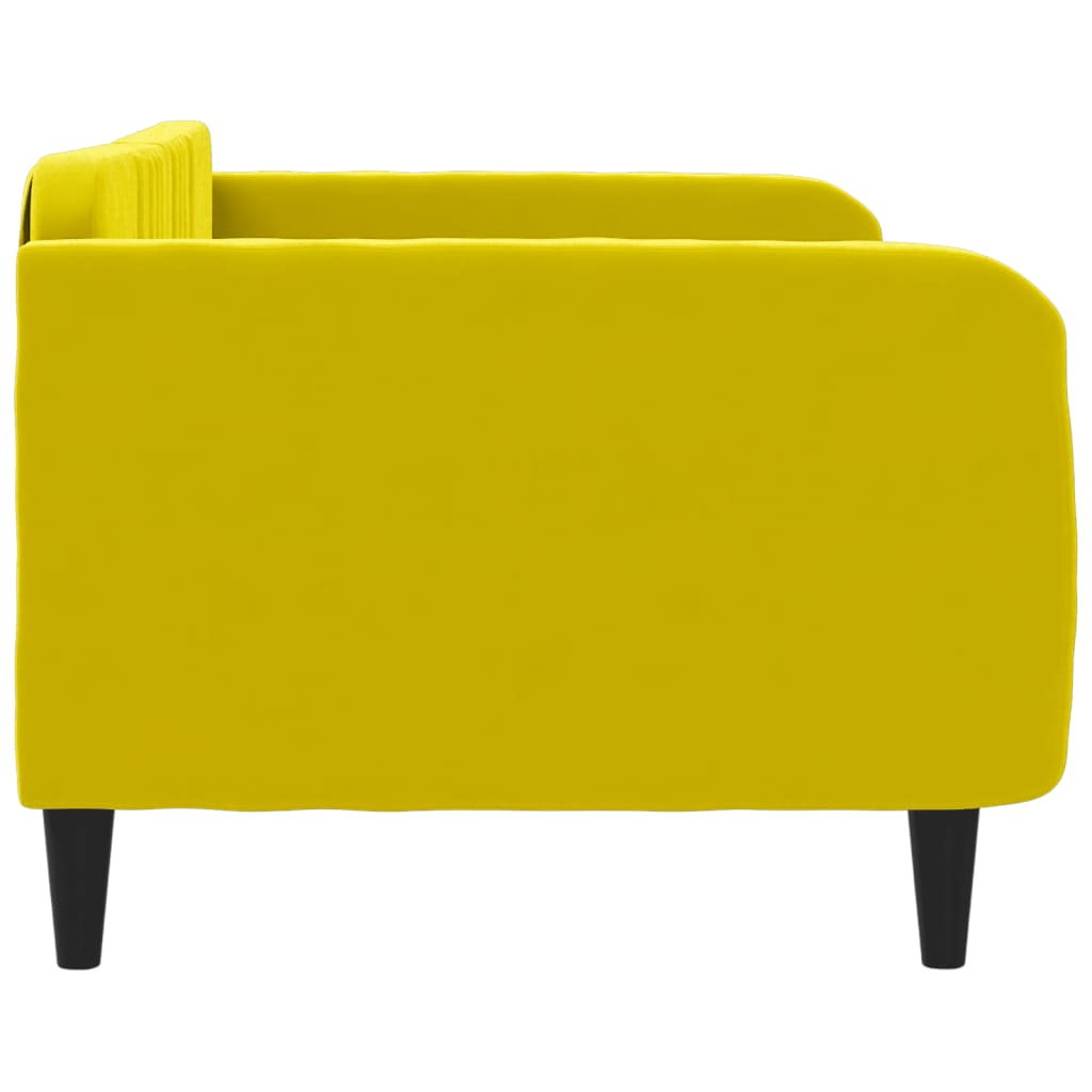 Letto da Giorno Giallo 100x200 cm in Velluto