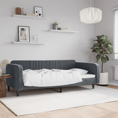Letto da Giorno Grigio Scuro 90x190 cm in Velluto