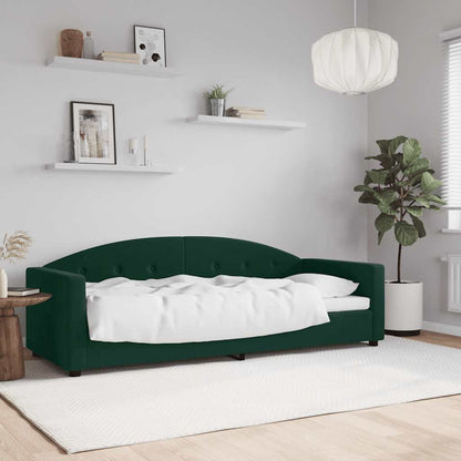 Letto da Giorno Verde Scuro 80x200 cm in Velluto
