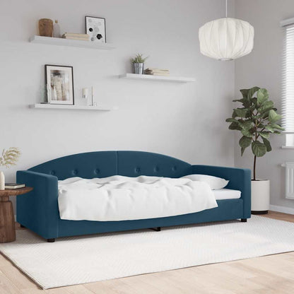 Letto da Giorno Blu 90x200 cm in Velluto