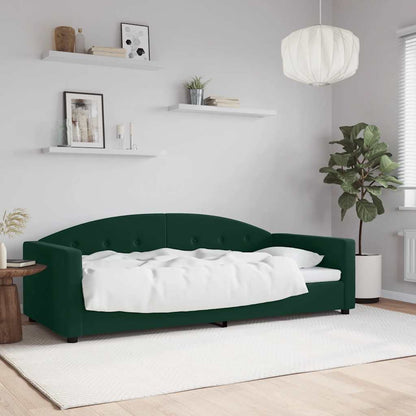 Letto da Giorno Verde Scuro 90x200 cm in Velluto