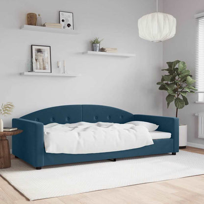 Letto da Giorno Blu 100x200 cm in Velluto