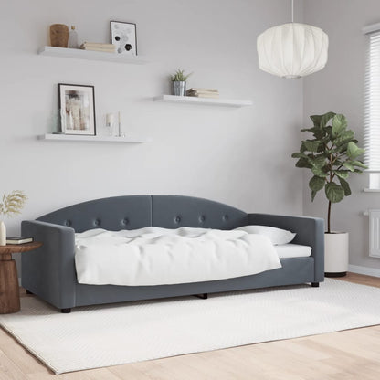 Letto da Giorno Grigio Scuro 90x190 cm in Velluto