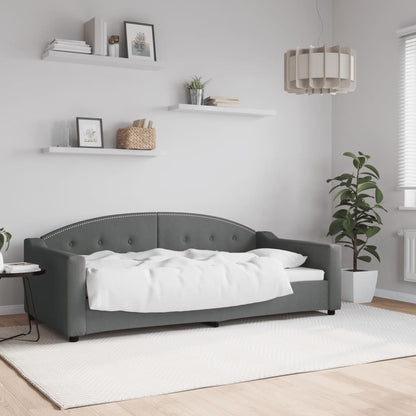 Letto da Giorno Grigio Scuro 90x190 cm in Tessuto