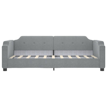 Letto da Giorno Grigio Chiaro 80x200 cm in Tessuto