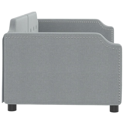 Letto da Giorno Grigio Chiaro 80x200 cm in Tessuto