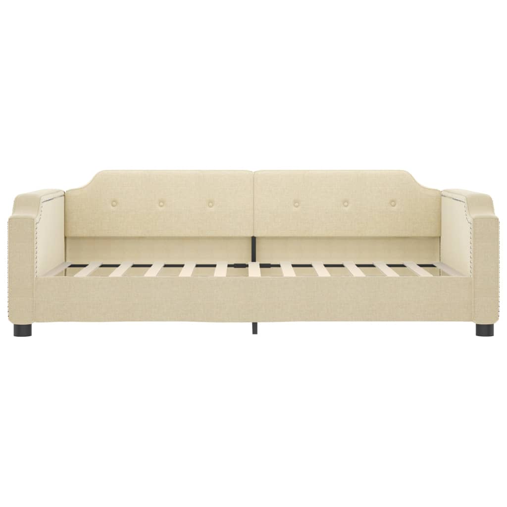Letto da Giorno Crema 90x200 cm in Tessuto
