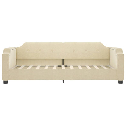 Letto da Giorno Crema 90x200 cm in Tessuto