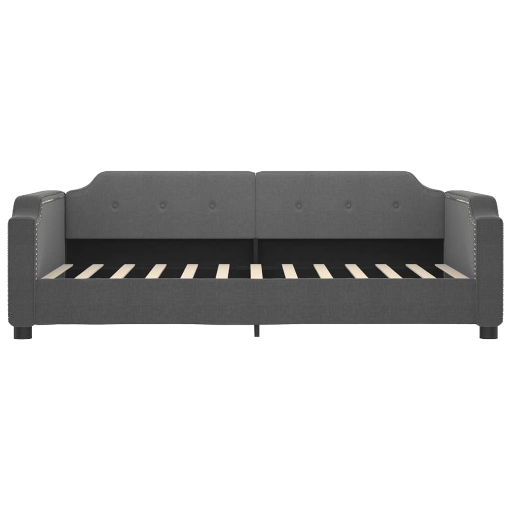 Letto da Giorno Grigio Scuro 100x200 cm in Tessuto