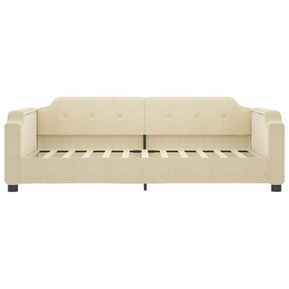 Letto da Giorno Crema 100x200 cm in Tessuto