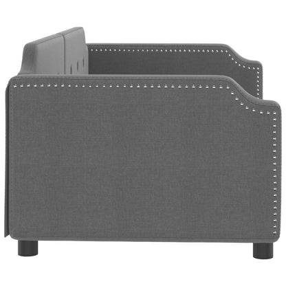 Letto da Giorno Grigio Scuro 90x190 cm in Tessuto