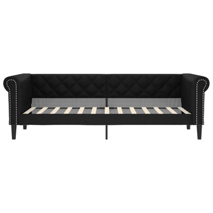 Letto da Giorno Nero 80x200 cm in Similpelle