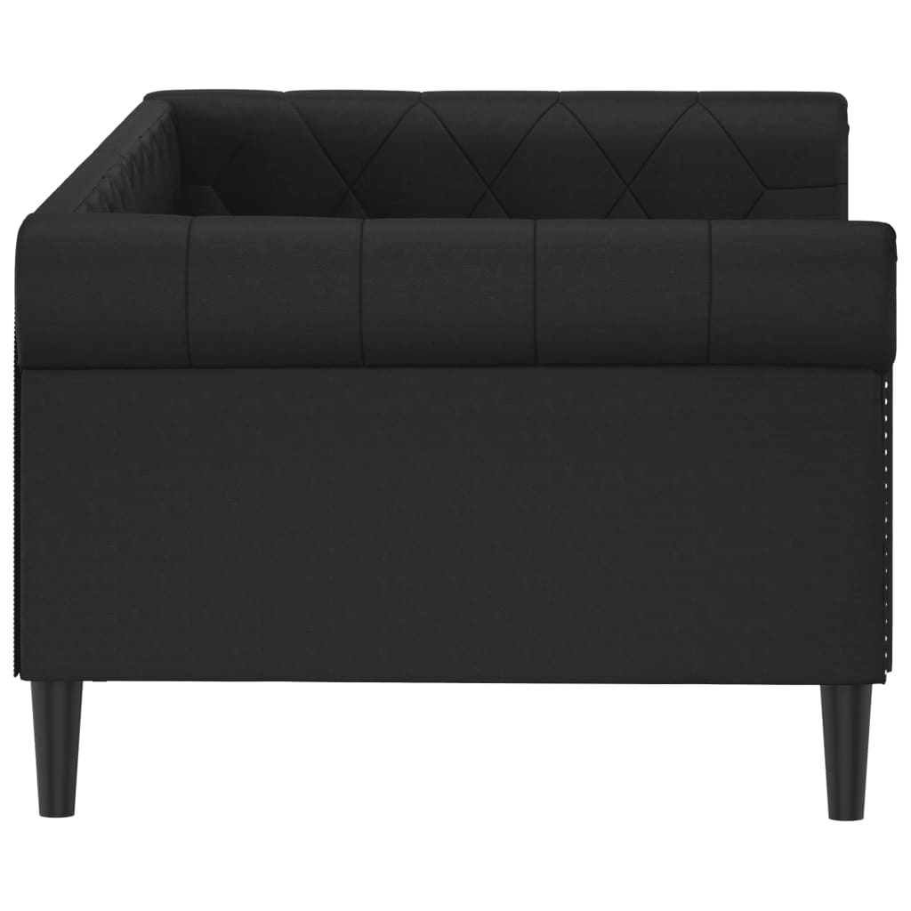 Letto da Giorno Nero 80x200 cm in Similpelle