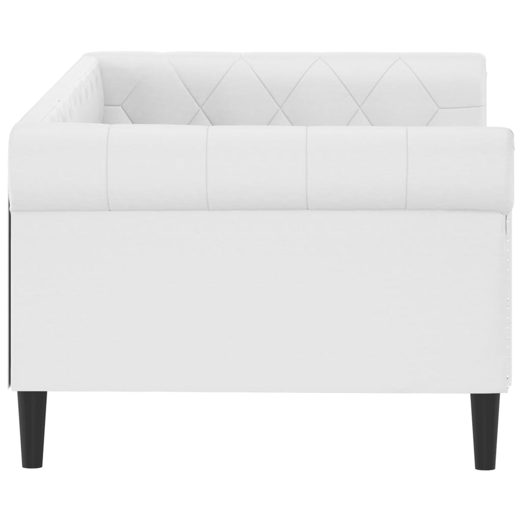Letto da Giorno Bianco 90x200 cm in Similpelle
