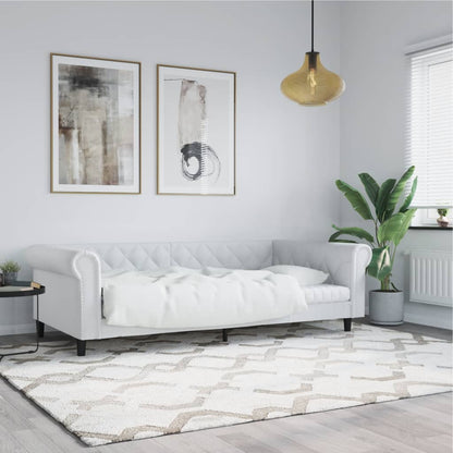 Letto da Giorno Bianco 90x200 cm in Similpelle