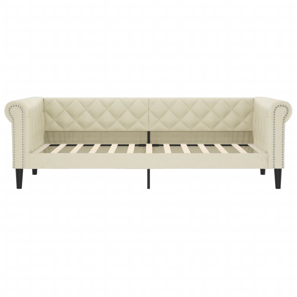 Letto da Giorno Crema 90x200 cm in Similpelle