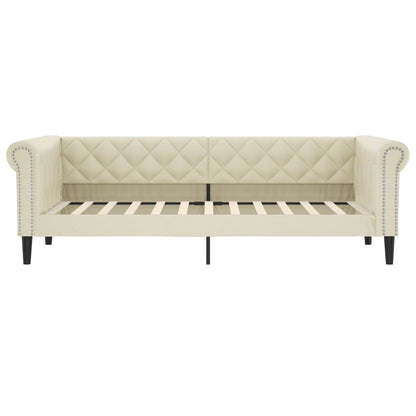 Letto da Giorno Crema 100x200 cm in Similpelle