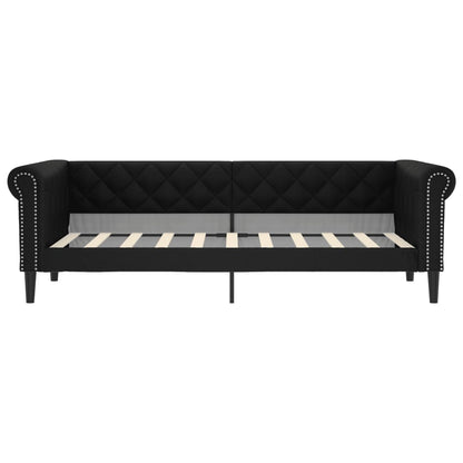 Letto da Giorno Nero 90x190 cm in Similpelle