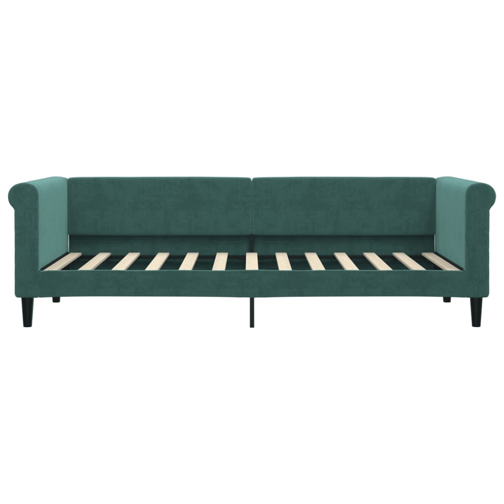 Letto da Giorno Verde Scuro 80x200 cm in Velluto