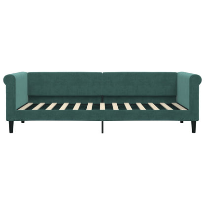 Letto da Giorno Verde Scuro 80x200 cm in Velluto