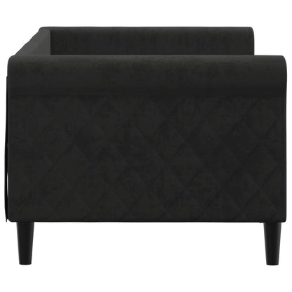 Letto da Giorno Nero 80x200 cm in Velluto