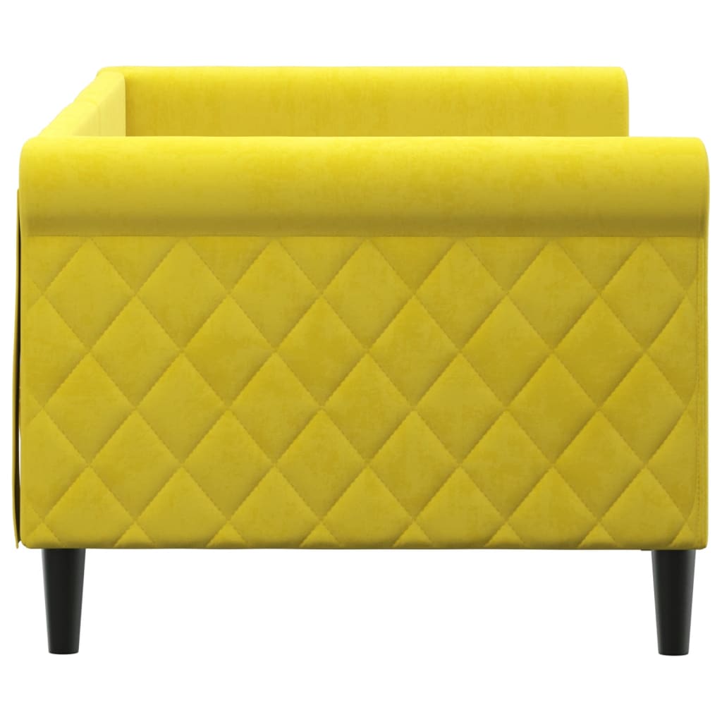 Letto da Giorno Giallo 80x200 cm in Velluto