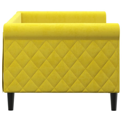 Letto da Giorno Giallo 80x200 cm in Velluto