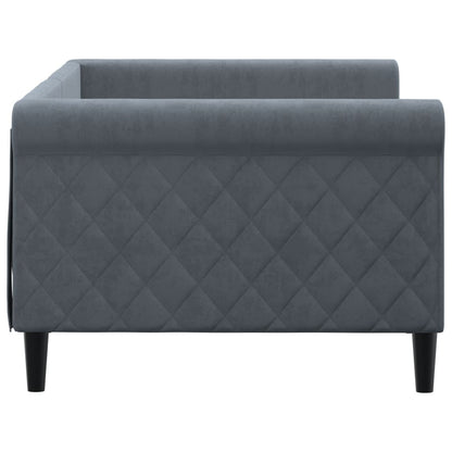 Letto da Giorno Grigio Scuro 90x200 cm in Velluto