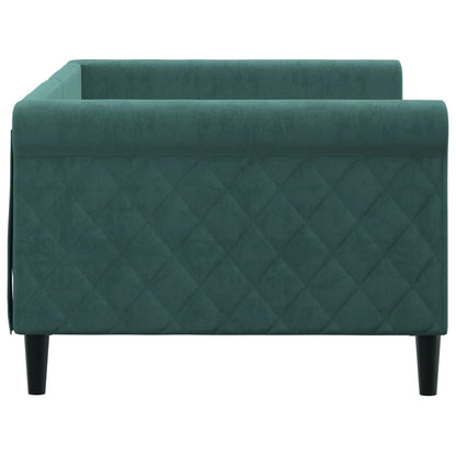 Letto da Giorno Verde Scuro 90x200 cm in Velluto
