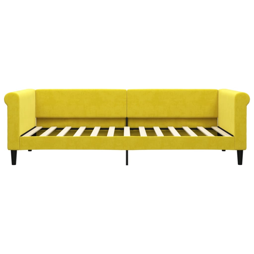 Letto da Giorno Giallo 90x200 cm in Velluto