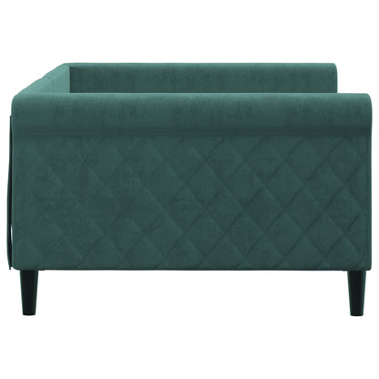 Letto da Giorno Verde Scuro 100x200 cm in Velluto
