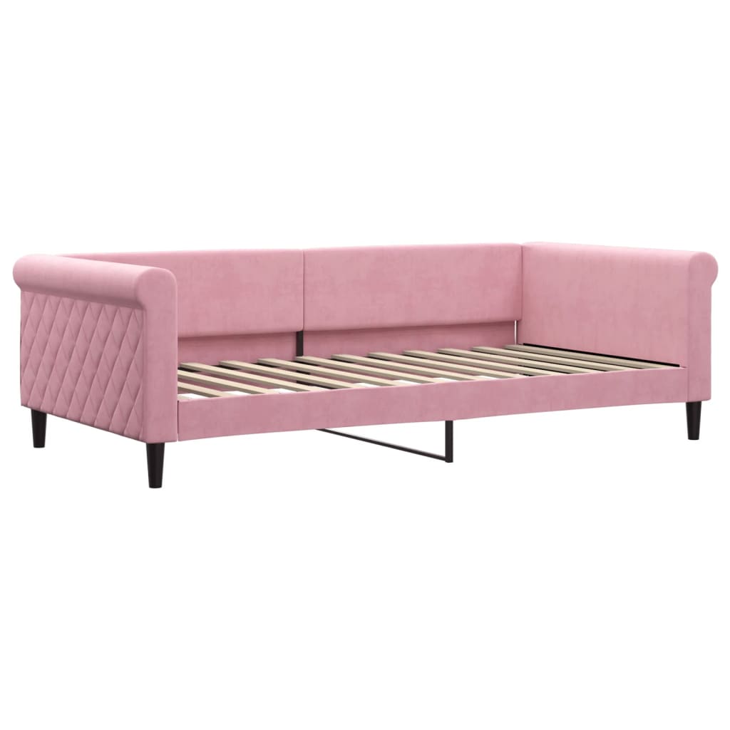 Letto da Giorno Rosa 100x200 cm in Velluto