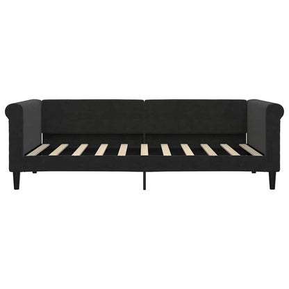 Letto da Giorno Nero 90x190 cm in Velluto