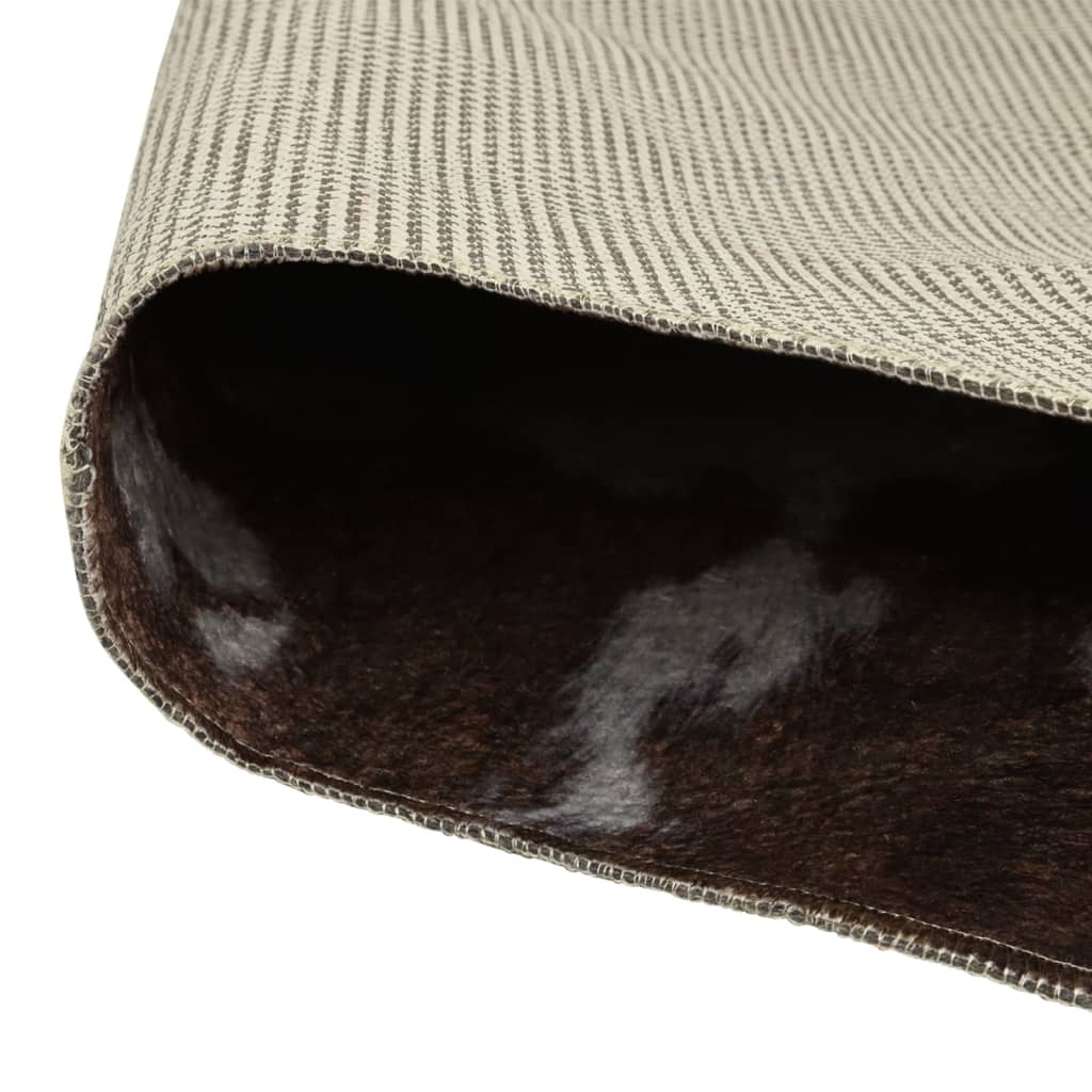 Tappeto Marrone e Bianco 120x170cm Mucca Lavabile Antiscivolo