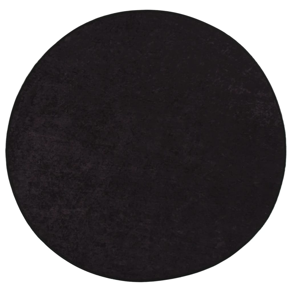 Tappeto Lavabile Antracite Ã˜ 200 cm Antiscivolo