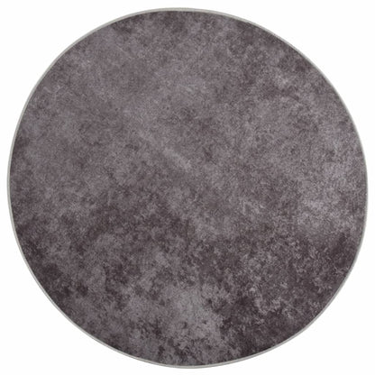 Tappeto Lavabile Grigio Ã˜ 200 cm Antiscivolo