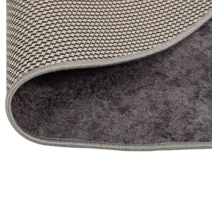 Tappeto Lavabile Grigio Ã˜ 200 cm Antiscivolo