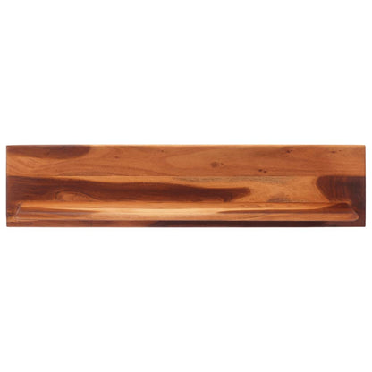 Mensole da Parete 2 pz 112x20x26 cm in Legno Massello di Acacia