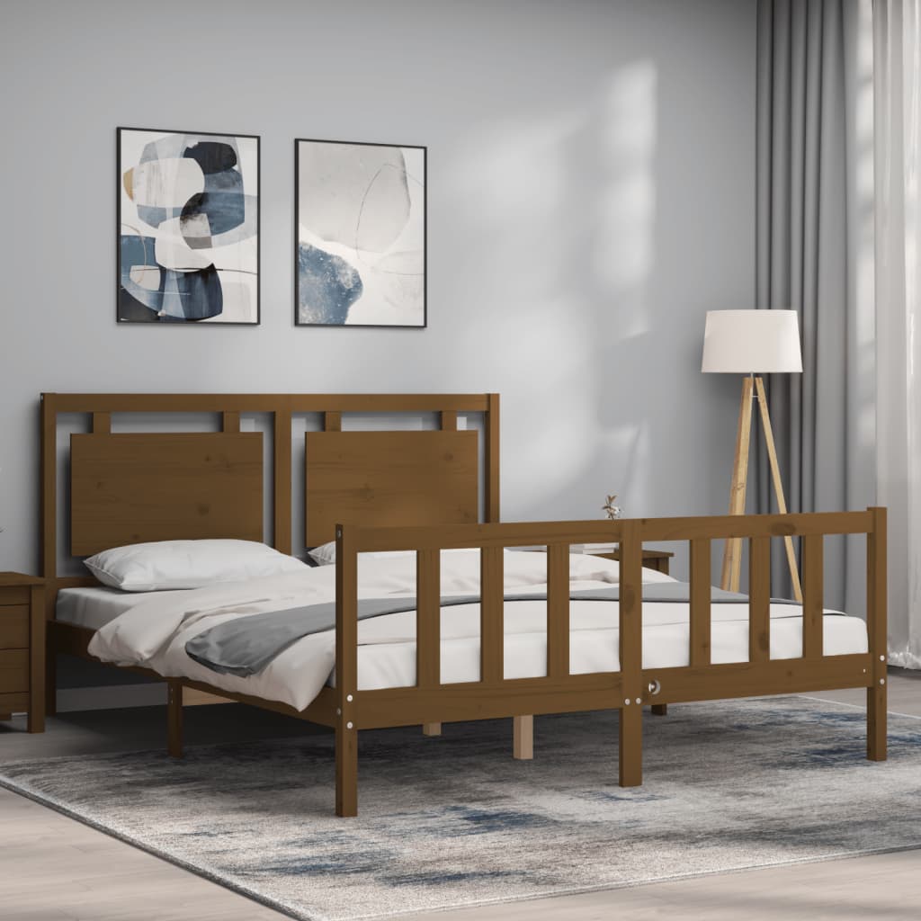 Giroletto senza Materasso Marrone Ambra King in Legno di Pino