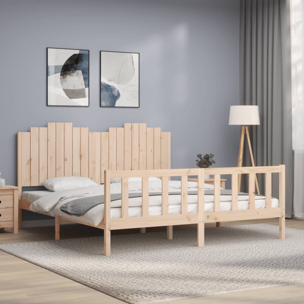 Giroletto con Testiera 180x200 cm in Legno Massello