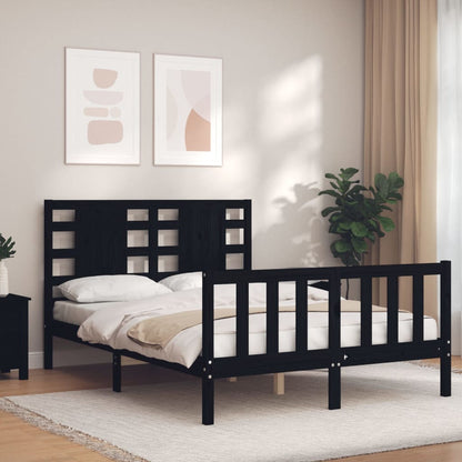 Giroletto con Testiera Nero Double in Legno Massello